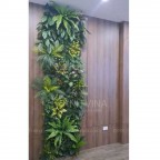 Thi công tường cây giả tại 30 Văn khê cho nội thất Smart